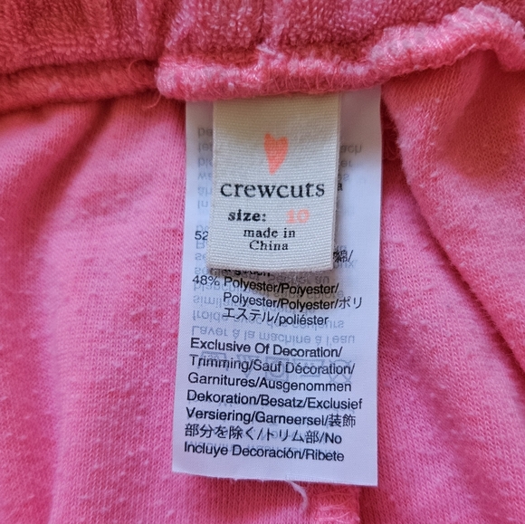 Crewcuts Soft Terry Cotton Shorts in Hot Pink with PomPom detail Size 10 - Picture 7 of 8